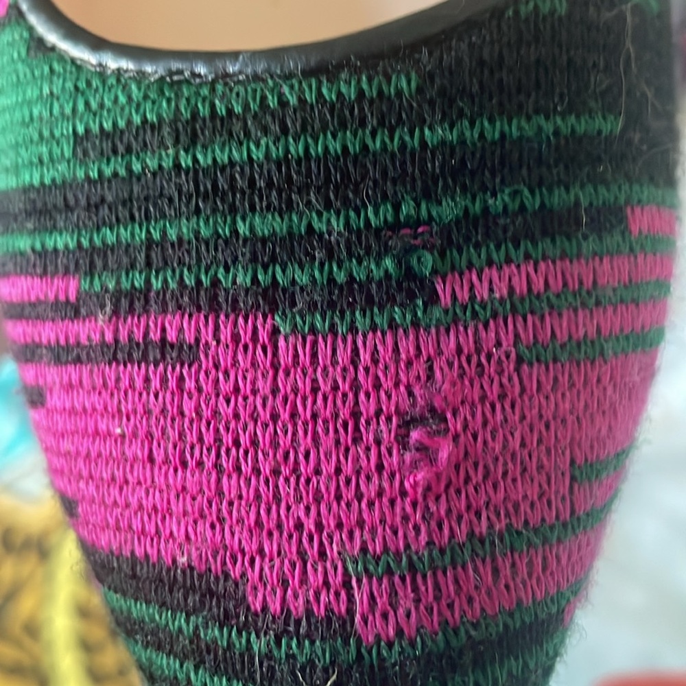 Missoni pink green black point flats 40 wool leather - Picture 5 of 7